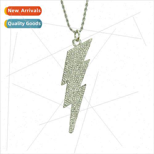Europe fashion jewelry hiphop large diamond lightning pendan