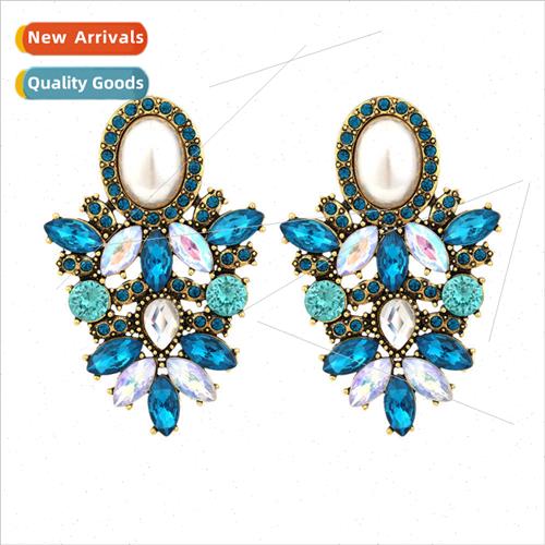 earrings personaly nd hollow alloy diamond earrings exaggera