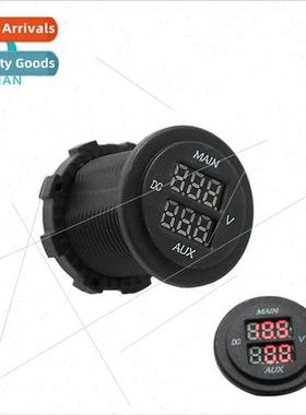 Red light dual display voltmeter car boat outdoor waterproDC