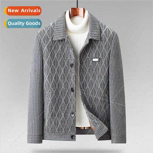 Lapel fall winter men thickened jacket jacket nd casual cott