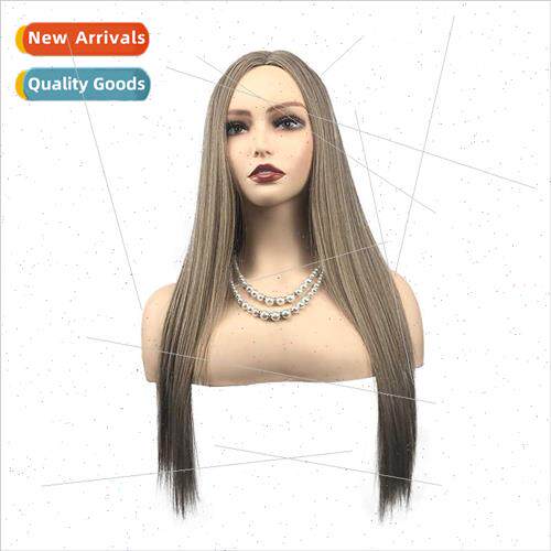 Gradient Gold Matte lk Wig Women Medium Length ghtweight Bre