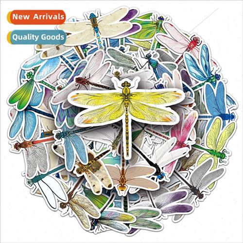 50 dragonfly cartoon animal stickers cute insects waterproof