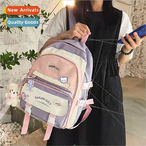 Cute female schoolbag Korea ins new shoulder bag simple nd f