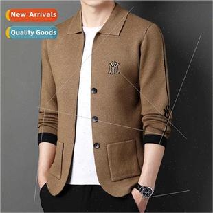 Men Cardigan Casual Popular Long Sleeve Personalized Sweater