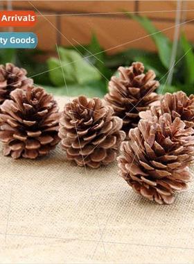 2-14cm pine cones Christmas decorations hanging natural pine