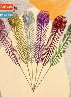 Christmas decorations gold dust simulation plants large peac