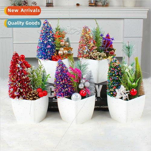 Home Christmas colorful potted plants desktop ornaments holi