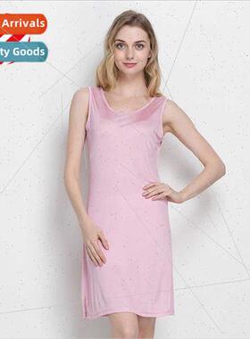 Summer new women silk knted sleeveless undershirt dress nigh