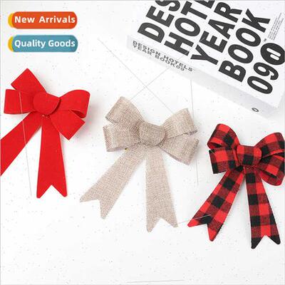 Christmas Bow Plaid Bow PVC Bow Christmas Decoration Supplie