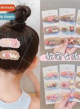 Cute children hair clips hairpin broken hair girls Korea cli