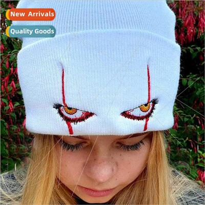 Pennywise scary eyes scary clown eyes kn cap warm pullover h