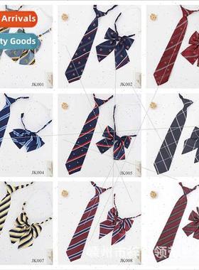 new JK Slouchy Collar Tie Flower Set Unim Slant Stripe Stude