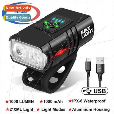 Bicycle light headlight T6 power display USB charging near a
