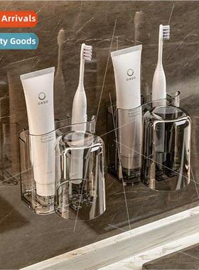 Toothbrush Tooth Cup Holder Shelf No-Punch Bathroom Mouthwas