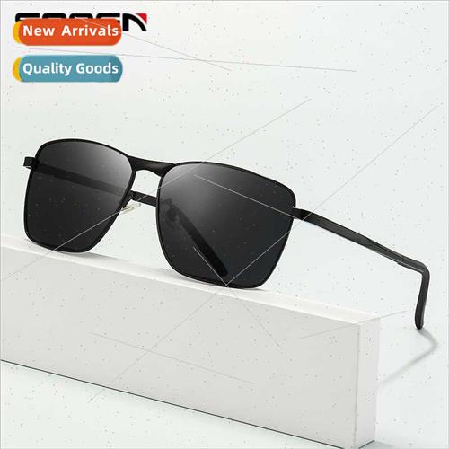 new polarized sunglasses metal retro square frame men sungla