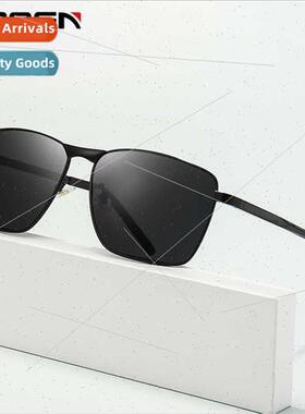 new polarized sunglasses metal retro square frame men sungla