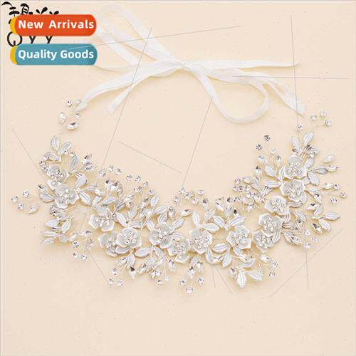 Korean bridal hair bands alloy rhinestone flowers wedding je