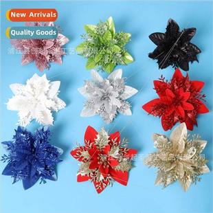 Flowers Faux Glter Christmas Wre