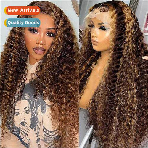 Wigs African Women Front Lace Chemical Fiber Head Covers Bro