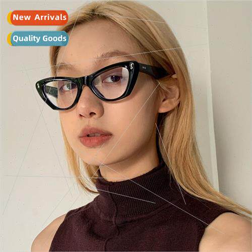 Europe retro cat eye new rice nail sunglasses vegan thin sen