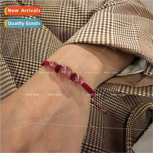 Attract peach blossom natural strawberry crystal bracelet Br