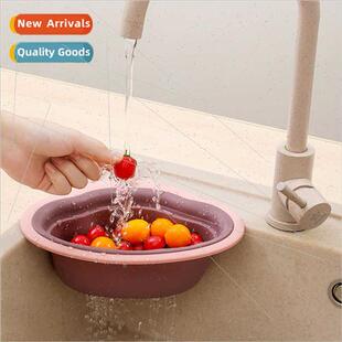 Kchen colorful sink draining basket suction cup fixed washin
