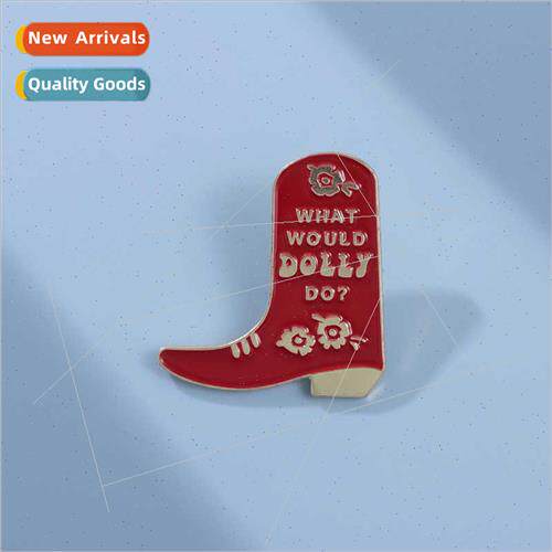 Red Cowboy Boots Styling Design che Brooch Backpack Jacket V