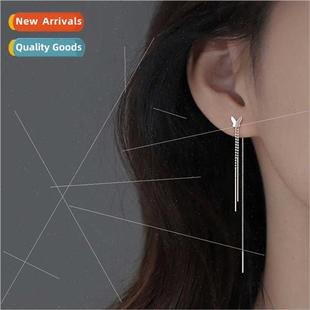 Copper silver-plated butterfly ear wires female 2023 new nic
