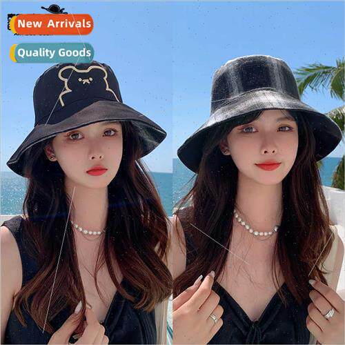 Bear hat fisherman hat female big head circumference summer