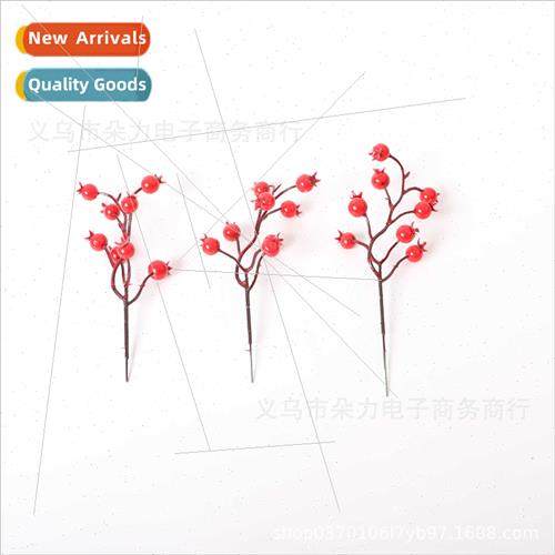 Christmas accessories simulation red berries garlrattan DIY