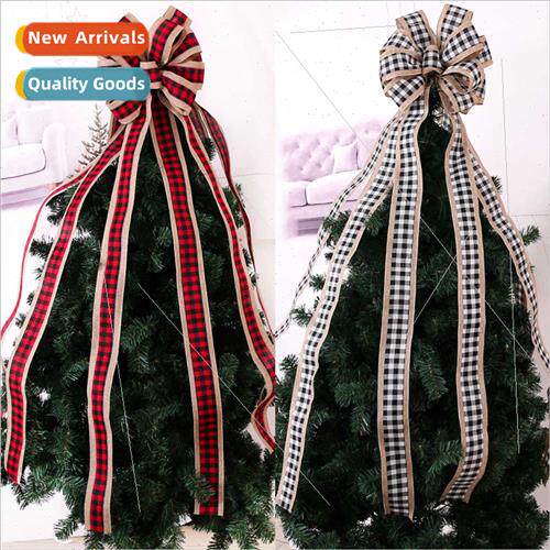 Christmas decorations large Christmas bow 120CM red black pl