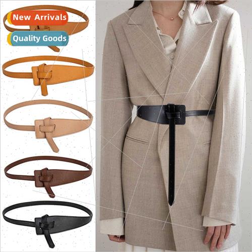 new coat belt Korean simple wind belt female irregular buckl