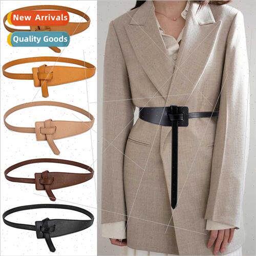 new coat belt Korean simple wind belt female irregular buckl