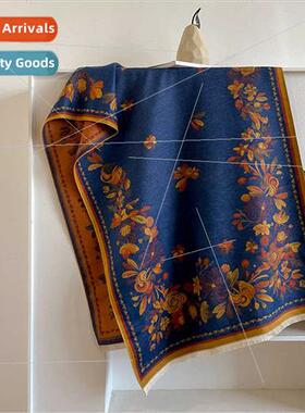 Scarf female winter faux cashmere scarf retro ethnic long wa