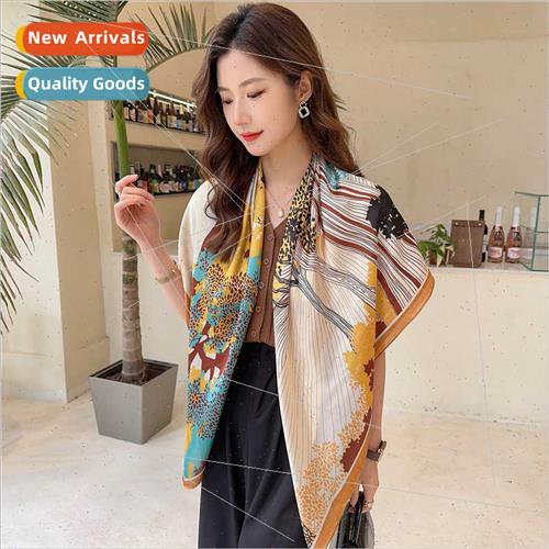 Rustic wind lerary hundred simulation silk scarf square scar