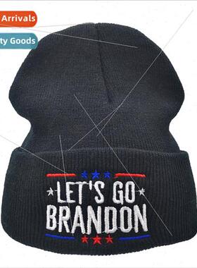 Mock Biden Embroidered Kn Cap Let`s Go Brandon Adult Men Wom