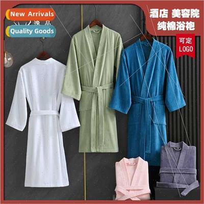 Hotel bathrobe cotton fall winter  cut velvet bathrobe men w