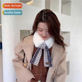 fur scarf Korean birds spl winter check fall Thousand female