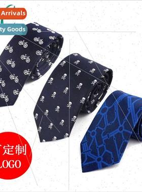 Tie Korean personalized railroad skull bicycle men tie fashi