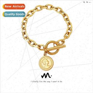 Europe to create bracelets women tanium steel gold-plated te