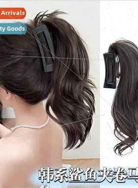 Wig Women Grab Clip On Big Wave Braid Fluffy Half Tie Waterf