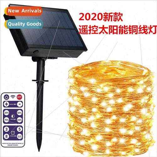 2020 new remote control solar led colorful string lights chr
