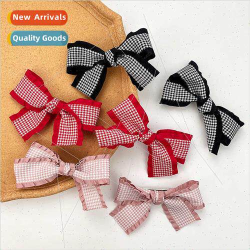 new double-sided bird-eye skirt bow hairpin female Japanese