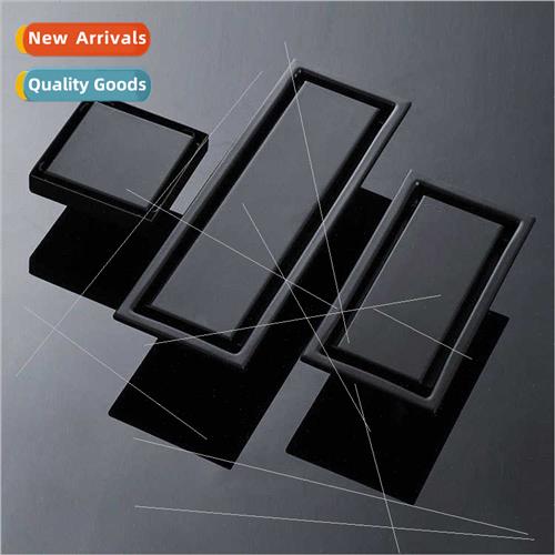 304 Black Invisible Floor Drain Bathroom Rectangular Rectang