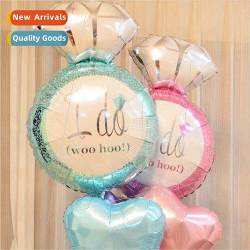 I DO diamond ring aluminum foil balloon wedding proposal con