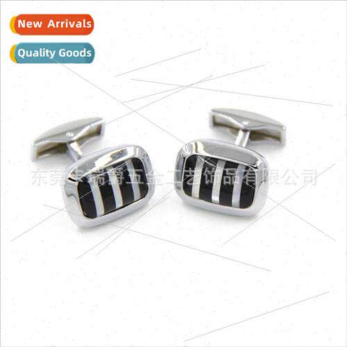 New exquise black whe stone splicing cufflinks high-grade bu