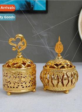 Middle East Arabian handheld incense burner  lace gold hollo