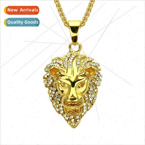 New Necklace Hip Hop Full Diamond on Head Necklace Europe Fa