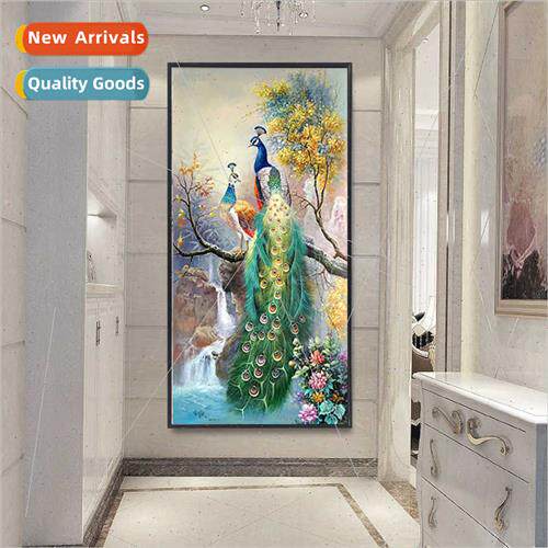 diamond painting new DIY entryway peacock full round diamond