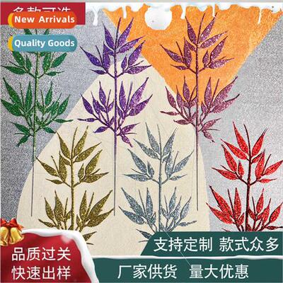 Christmas Holiday Decoration Gold Dust Small Bamboo Leaves C